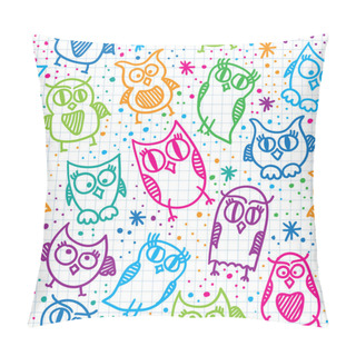 Personality  Owl Seamless Pattern Pillow Covers