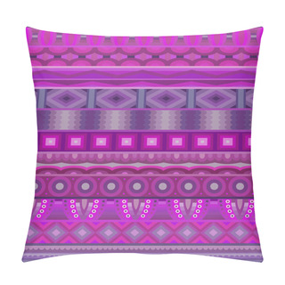 Personality  Geometric Vector Various Strips Motifs In Different Color Pillow Covers