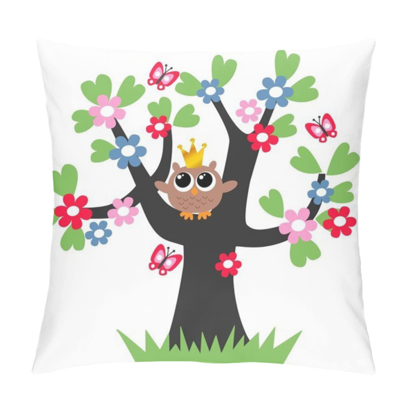 Personality  A Sweet Little Brown Owl Happy Birthday Or Baby Shower Pillow Covers