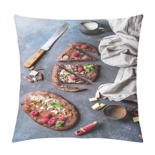 Personality  Dessert Chocolate Pizza Pillow Covers