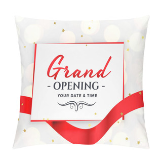 Personality  Grand Opening White Banner Invitation Background Pillow Covers