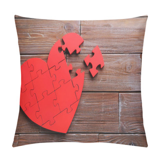 Personality  Red Puzzle Heart  Pillow Covers