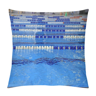 Personality  Indoor Swimming Pool With Blue Water Pillow Covers