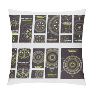 Personality  Old Retro Geometry Vintage Style Background Design Template Pillow Covers