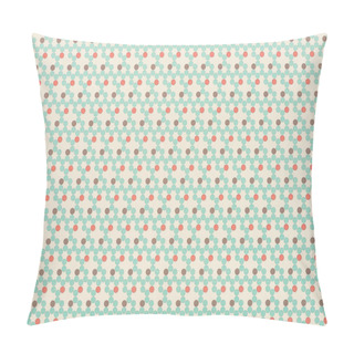 Personality  Red, Brown And Turquoise Dots On Beige Pillow Covers