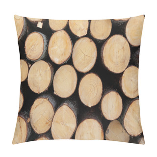 Personality  Pile Of Tree Logs Pillow Covers