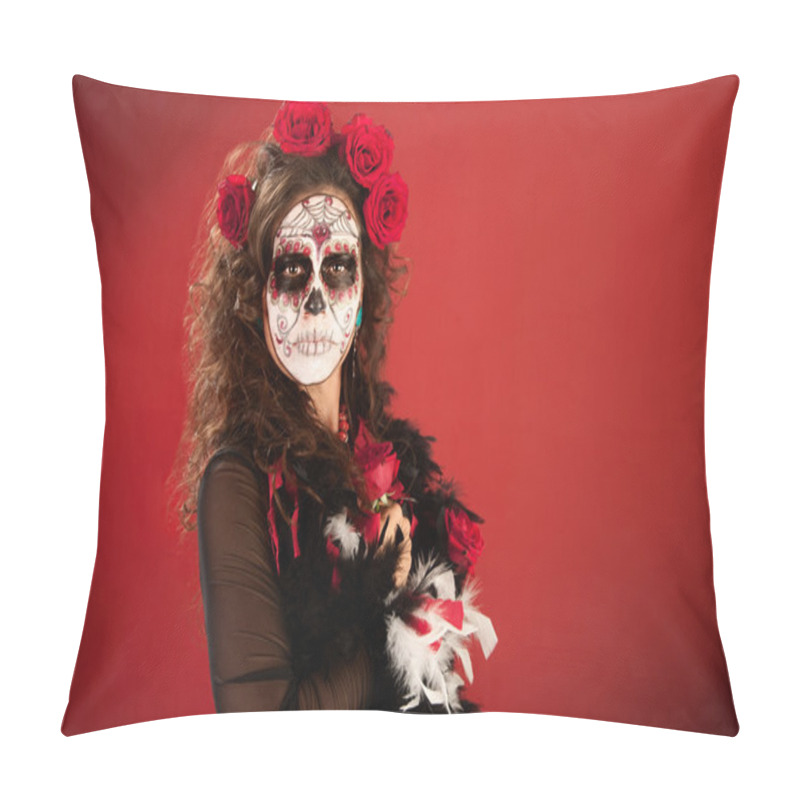 Personality  Rose Decked Lady pillow covers