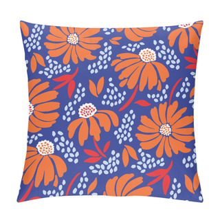 Personality  Bold Graphic Large Scale Floral Vector Seamless Pattern Background Pillow Covers