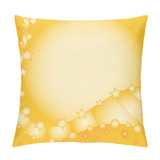 Personality  Monochrome Orangebackground With Stars And Circles Pillow Covers