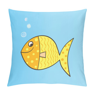 Personality  Gold Carton Fish Pillow Covers