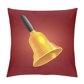 Personality  Vector Illustration Of Bell With Black Handle. Pillow Covers