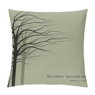 Personality  November Trees Background Pillow Covers