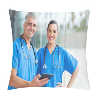 Personality  Medical Doctors Using Tablet Pc Pillow Covers
