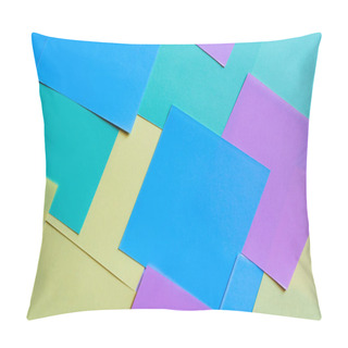 Personality  Top View Of Background With Multicolored Sticky Notes  Pillow Covers