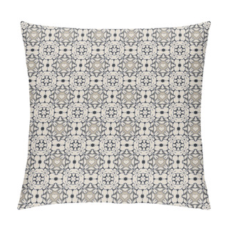 Personality  Seamless Dark Blue & Grey Colonial Damask Wallpaper Pattern Pillow Covers