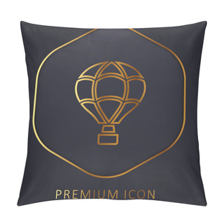 Personality  Air Balloon Golden Line Premium Logo Or Icon Pillow Covers