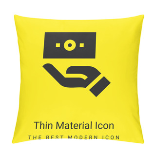 Personality  Bill Minimal Bright Yellow Material Icon Pillow Covers