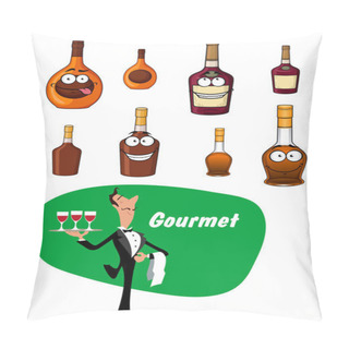 Personality  Wine Steward And Alcoholic Drinks Collection Pillow Covers