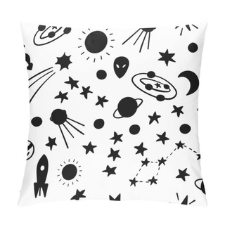 Personality  Cosmos Space Astronomy Simple Seamless Pattern Pillow Covers