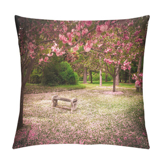 Personality  Cherry Blossoms And Bench Pillow Covers