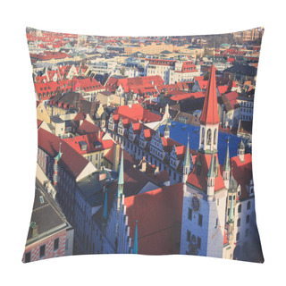 Personality  Beautiful Super Wide-angle Sunny Aerial View Of Munich, Bayern,  Pillow Covers
