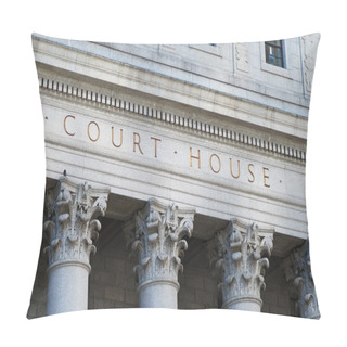 Personality  The Words Court House Outside The Supreme Court Pillow Covers