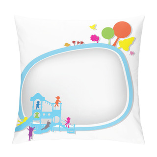Personality  Children Silhouettes Playground Pillow Covers