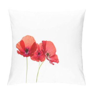 Personality  Beautiful Red Poppy Pillow Covers
