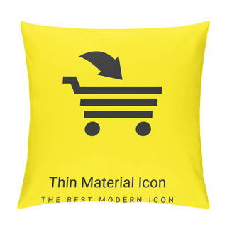 Personality  Adding To Shopping Cart Minimal Bright Yellow Material Icon Pillow Covers