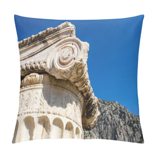 Personality  Capital Of Ionian Order Column In Ancient Delphi Pillow Covers