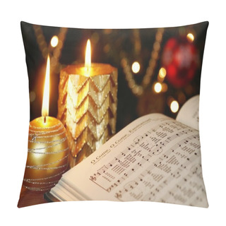 Personality  Songbook With Christmas Carols Pillow Covers