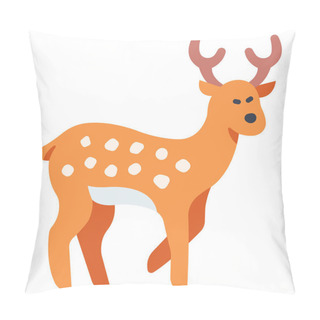 Personality  Japan Conceptual Icon, Vector Illustration. Deer Pillow Covers