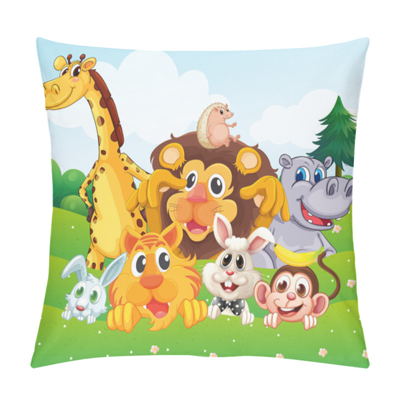 Personality  Animals At The Hill Pillow Covers