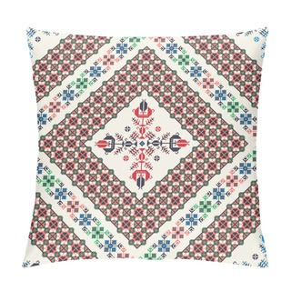 Personality  Romanian Vector Pattern Inspired From Traditional Embroidery Pillow Covers