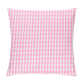 Personality  Pink And White Checkered Fabric Pillow Covers