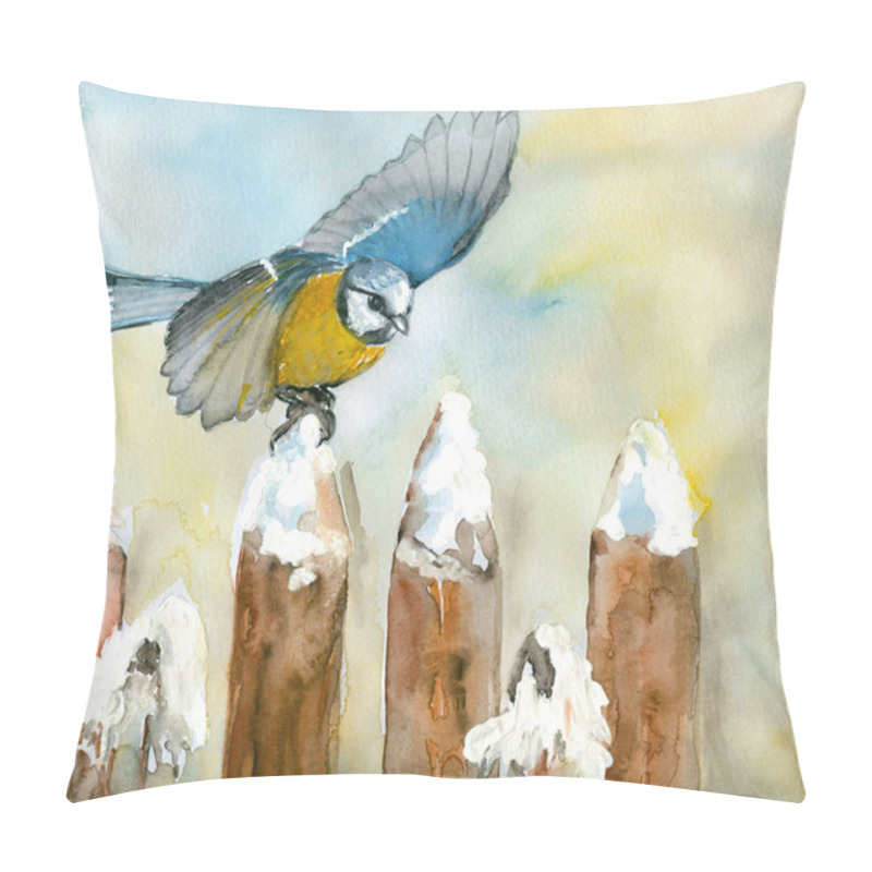 Personality  Titmouse pillow covers