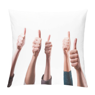 Personality  Thumbs Up On White Background Pillow Covers