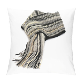 Personality  Knotted Scarf Isolated Over White Pillow Covers