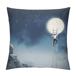 Personality  Man Climbing The Sky Pillow Covers