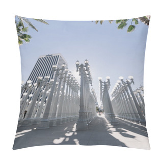 Personality  Urban Light Sculpture At LACMA, Los Angeles Pillow Covers