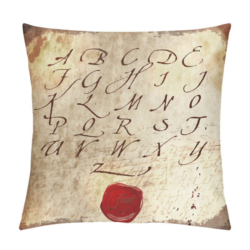 Personality  Calligraphic Alphabet Vector Illustration Pillow Covers