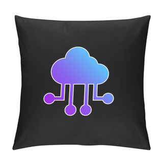 Personality  Big Data Blue Gradient Vector Icon Pillow Covers