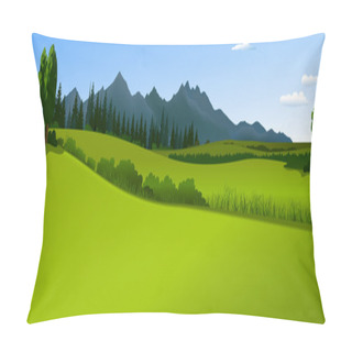 Personality  Green Country Landscape Pillow Covers