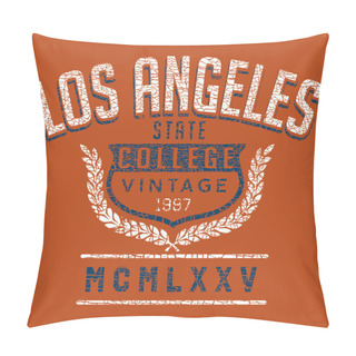 Personality  Los Angeles Athletic T-shirt Graphic Pillow Covers