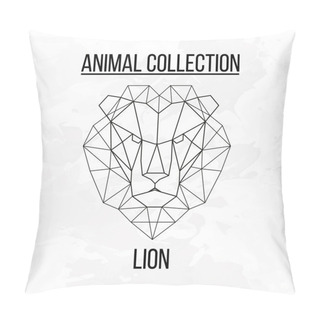 Personality  Geometric Lion Head Pillow Covers