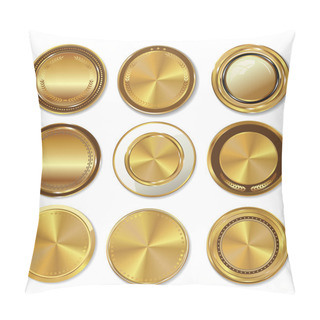 Personality  Golden Medallion With Laurel Wreath, Collection Pillow Covers