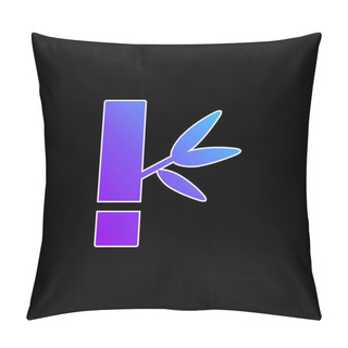 Personality  Bamboo Blue Gradient Vector Icon Pillow Covers