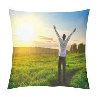 Personality  Happy Man Outdoor Pillow Covers