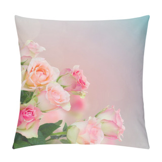 Personality  Bouquet Of Pink  Roses Pillow Covers