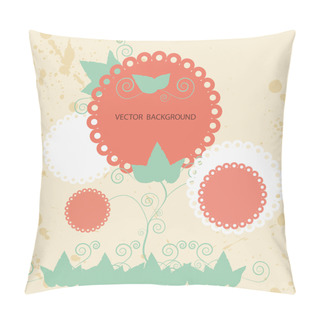 Personality  Floral Background Lace Label Pillow Covers